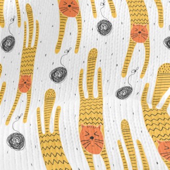 Cat Playing With A Ball Of Yar Stretch Jersey