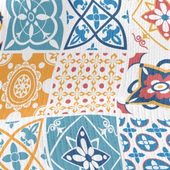 Moroccan Mosaic Pattern Stretch Jersey