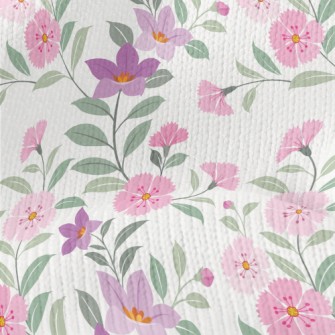 Cherry Blossoms With Purple Fl Stretch Jersey