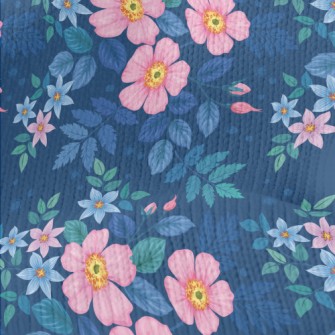 Hand Painted Watercolor Flower Stretch Jersey