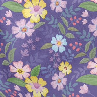 Purple Garden Lightweight Cotton Poplin