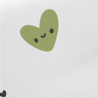 Colorful Smile Love Heart Midweight Cotton Poplin