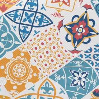 Moroccan Mosaic Pattern Midweight Cotton Poplin