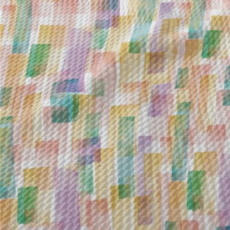 Colorful Watercolor Pattern Birdseye Piqué