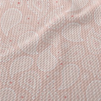 Pink Water Drop Pattern Birdseye Piqué