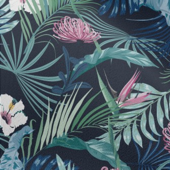 Tropical Plants And Flowers Chiffon