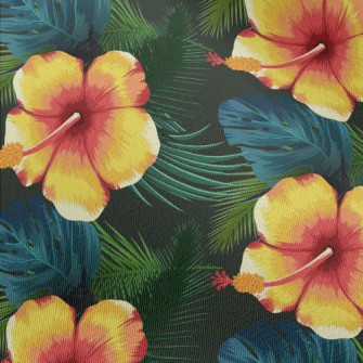 Orange Hibiscus Flower Chiffon