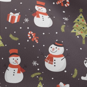 Polar Bear And Snowman Celebra Chiffon