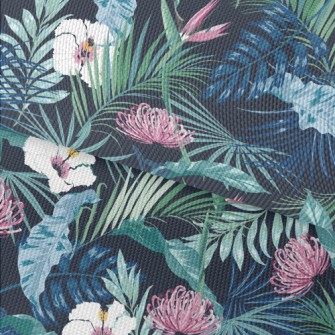 Tropical Plants And Flowers Waterproof Oxford