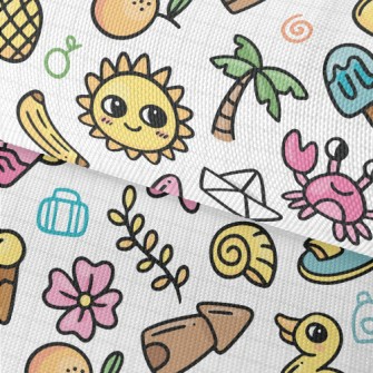 Beach Elements Graffiti Waterproof Oxford