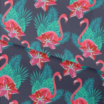 Flamingo And Hibiscus Waterproof Oxford