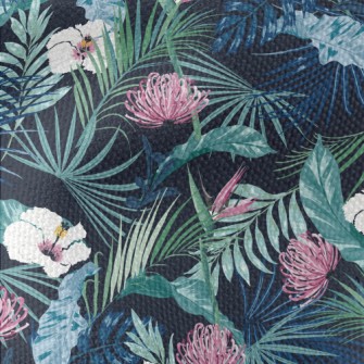 Tropical Plants And Flowers Waterproof Canvas