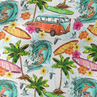 Beach Surfing Season Waterproof Canvas