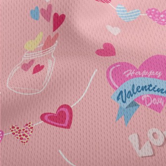 Cute Valentine's Day Decor Athletic Mesh Flat Back