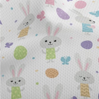 Bunny Baby Hiding Eggs Athletic Mesh Flat Back