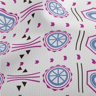 Abstract Decorative Pattern Athletic Mesh Flat Back
