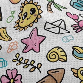 Beach Elements Graffiti Athletic Mesh Flat Back