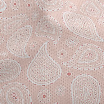 Pink Water Drop Pattern Athletic Mesh Flat Back