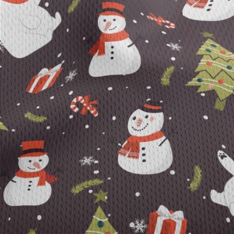 Polar Bear And Snowman Celebra Athletic Mesh Flat Back