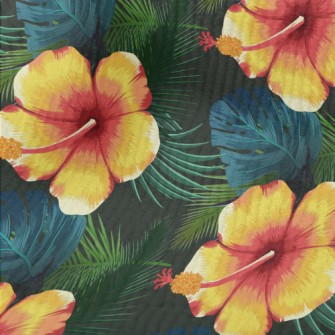 Orange Hibiscus Flower Terry