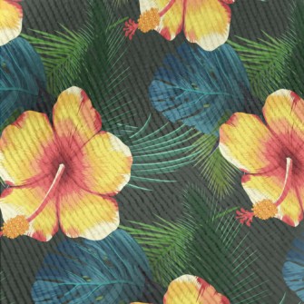 Orange Hibiscus Flower Standard Corduroy