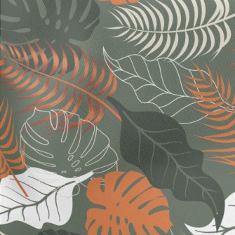 Cartoon Leaf Silhouette Stretch Ponte