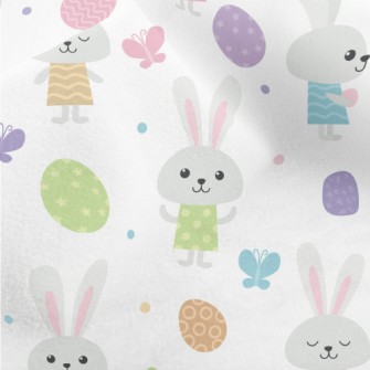 Bunny Baby Hiding Eggs Micro Fleece