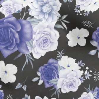 Premium Watercolor Flowers Micro Fleece