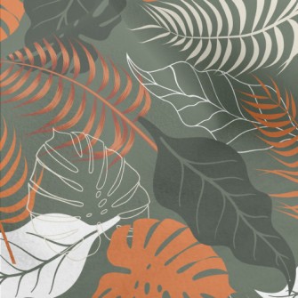 Cartoon Leaf Silhouette Micro Fleece