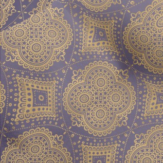 Retro Mandala Pattern Micro Fleece