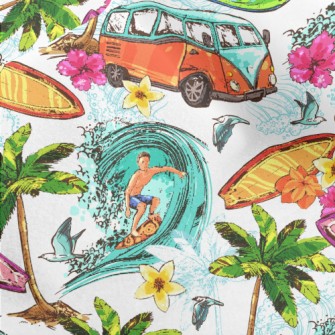 Beach Surfing Season Micro Fleece