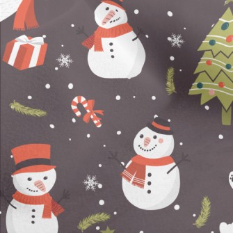 Polar Bear And Snowman Celebra Micro Fleece