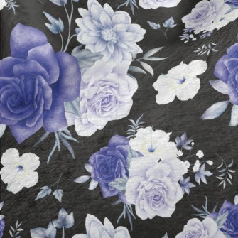 Premium Watercolor Flowers Minky
