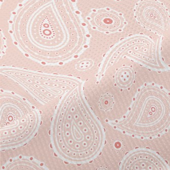 Pink Water Drop Pattern Piqué