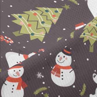 Polar Bear And Snowman Celebra Piqué