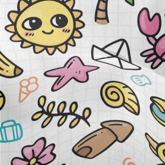 Beach Elements Graffiti Lightweight Performance Linen