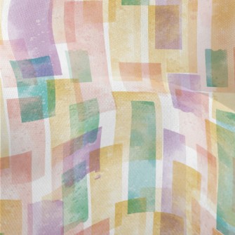 Colorful Watercolor Pattern Lightweight Performance Linen