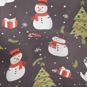 Polar Bear And Snowman Celebra Lightweight Performance Linen