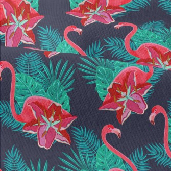 Flamingo And Hibiscus Modern Jersey