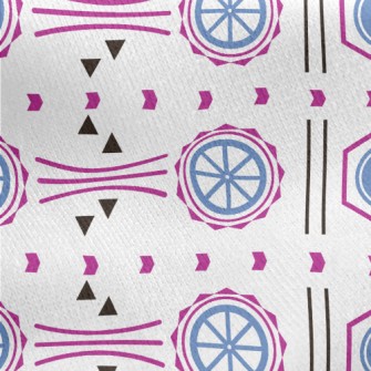 Abstract Decorative Pattern Jersey Backed Fleece