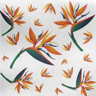 Beautiful Bird Of Paradise Jersey Backed Fleece