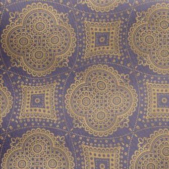 Retro Mandala Pattern Jersey Backed Fleece