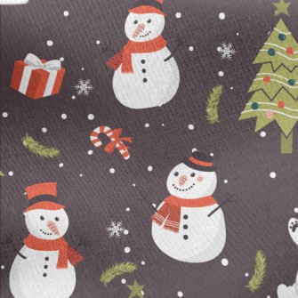 Polar Bear And Snowman Celebra Jersey Backed Fleece