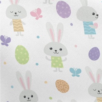 Bunny Baby Hiding Eggs Pongee