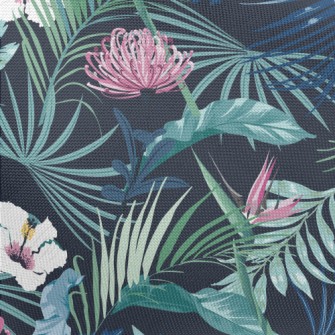 Tropical Plants And Flowers Pongee