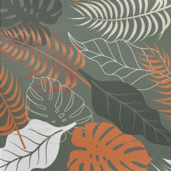 Cartoon Leaf Silhouette Pongee