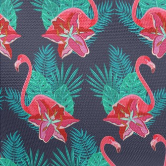 Flamingo And Hibiscus Pongee