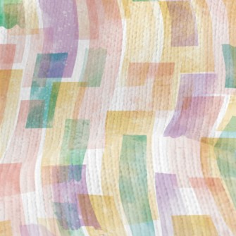 Colorful Watercolor Pattern Stretch Jersey