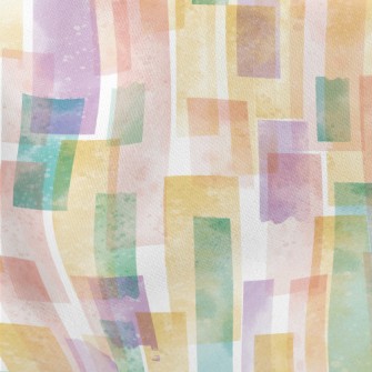 Colorful Watercolor Pattern Lightweight Cotton Poplin