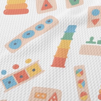 Cognitive Wooden Toys Birdseye Piqué
